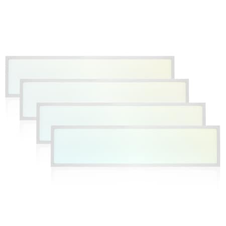 Luxrite 1x4 FT Flat LED Panel Lights 5CCT 3000K-6500K 20/30/40W Up to 5000LM 0-10V 0-10V Dimmable DLC, 4PK LR24295-4PK